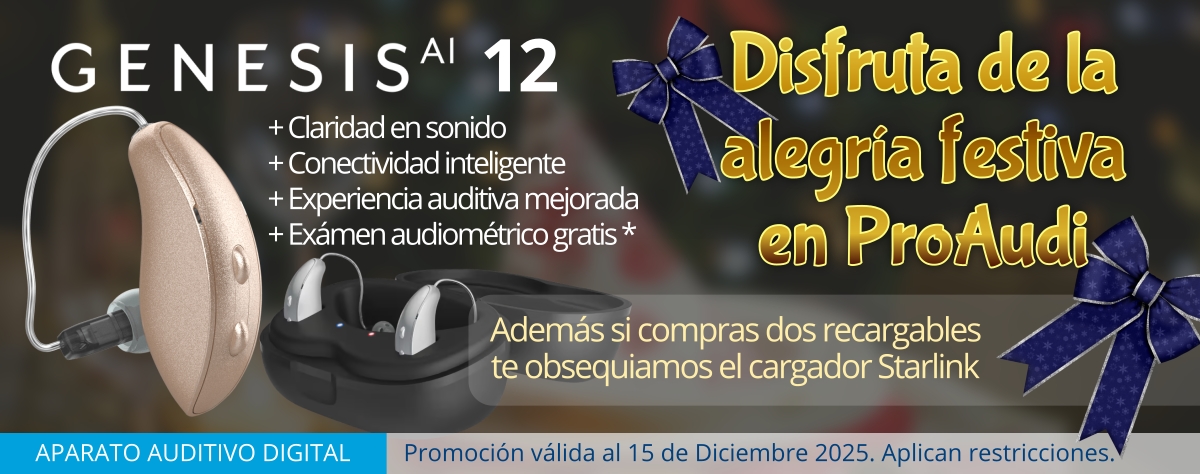 Promocion Diciembre Aparatos Auditivos Genesis - Tecnología avanzada Starkey Sound De venta en ProAudi proaudiologia.com